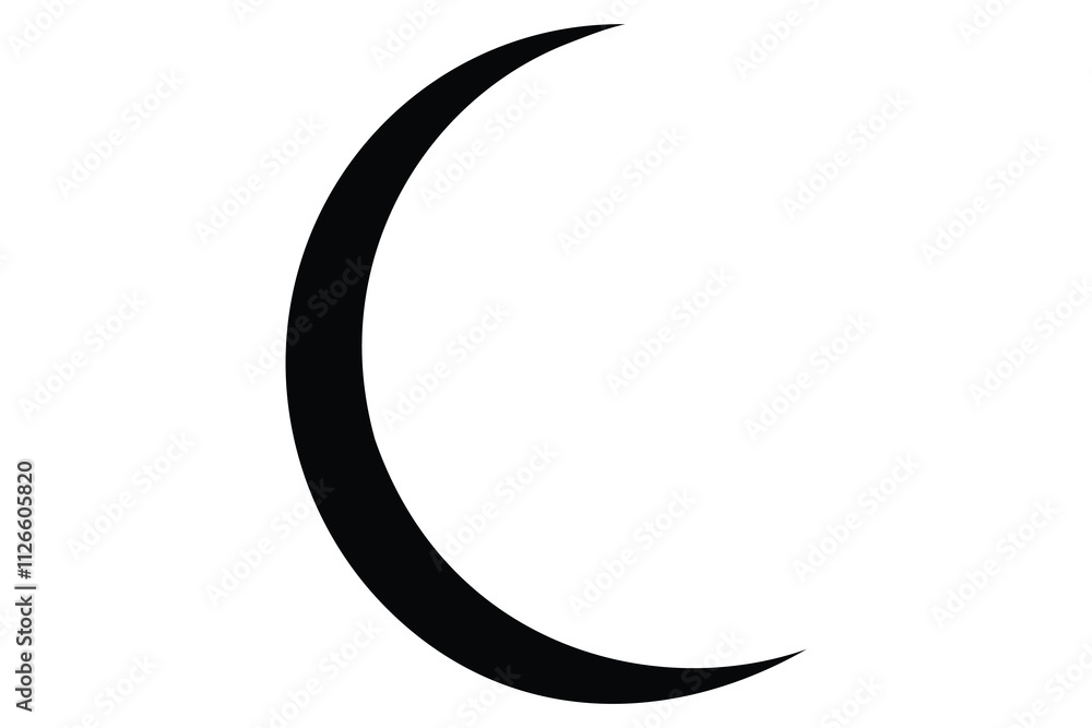 Moon crescent icon. Moon icon. Moon silhouette vector illustration
Moon crescent icon. Moon icon. Moon silhouette vector illustration