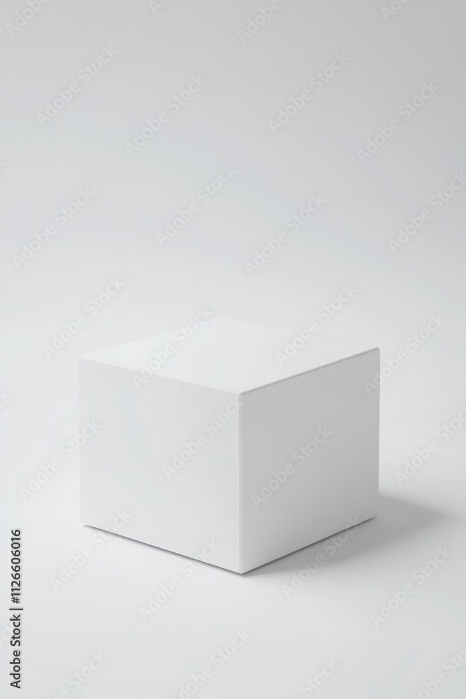 White Cube on White Background White Cube on White Background