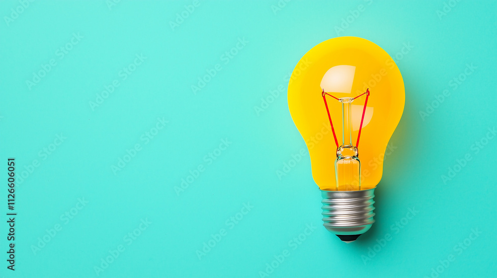 Creative light bulb concept studio setting product minimalist design top view innovation and ideas Creative light bulb concept studio setting product minimalist design top view innovation and ideas