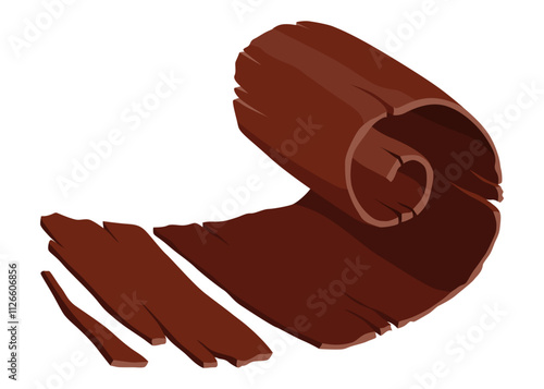 Realistic chocolate, dark chocolate icon. Chunk of cocoa dessert or chocolate product. Food sweet snack isolated on white background