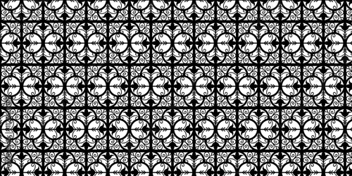 Black and white ornamental design seamless abstract pattern, seamless pattern with black and white lines.