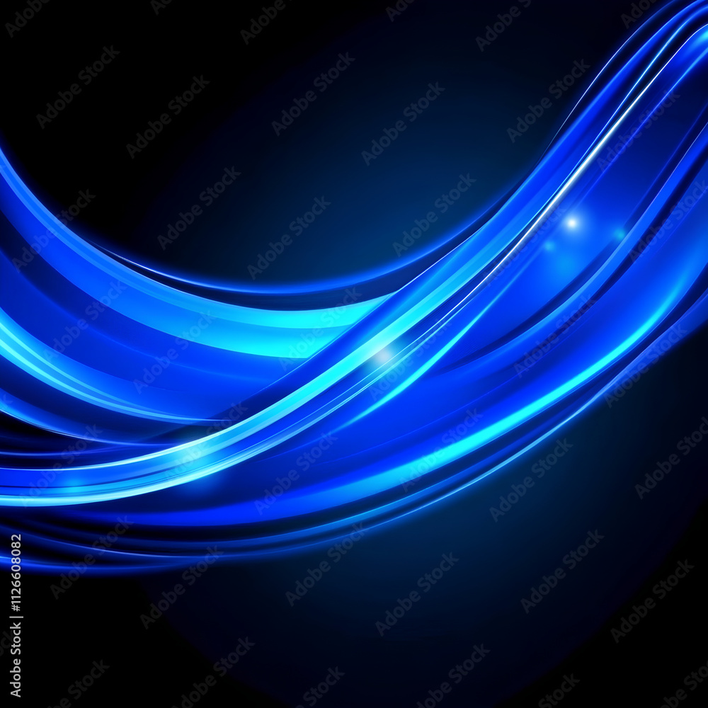 Abstract blue wave design element Abstract blue wave design element