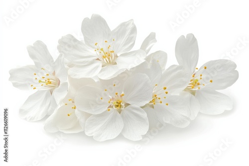 delicate white flowers on a clean background