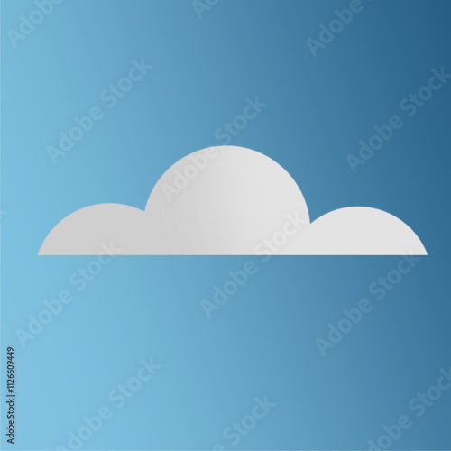 Big white cloud minimalistic art style