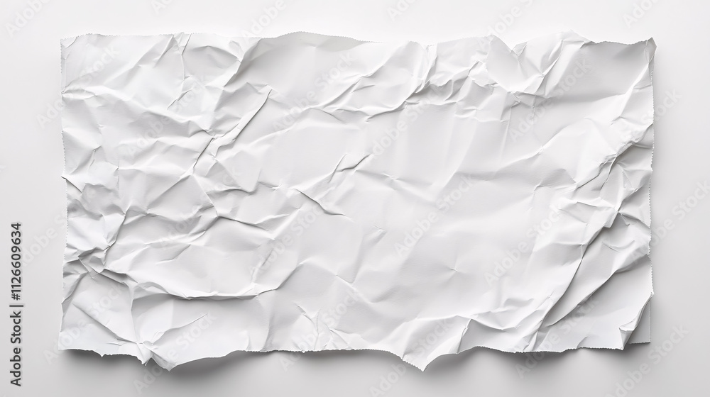 A blank note paper on a white background. A blank note paper on a white background.