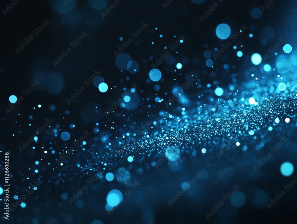 Abstract Blue Glowing Particles Background Abstract Blue Glowing Particles Background