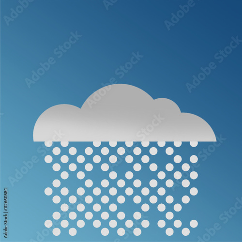 Snow white cloud minimalistic art style