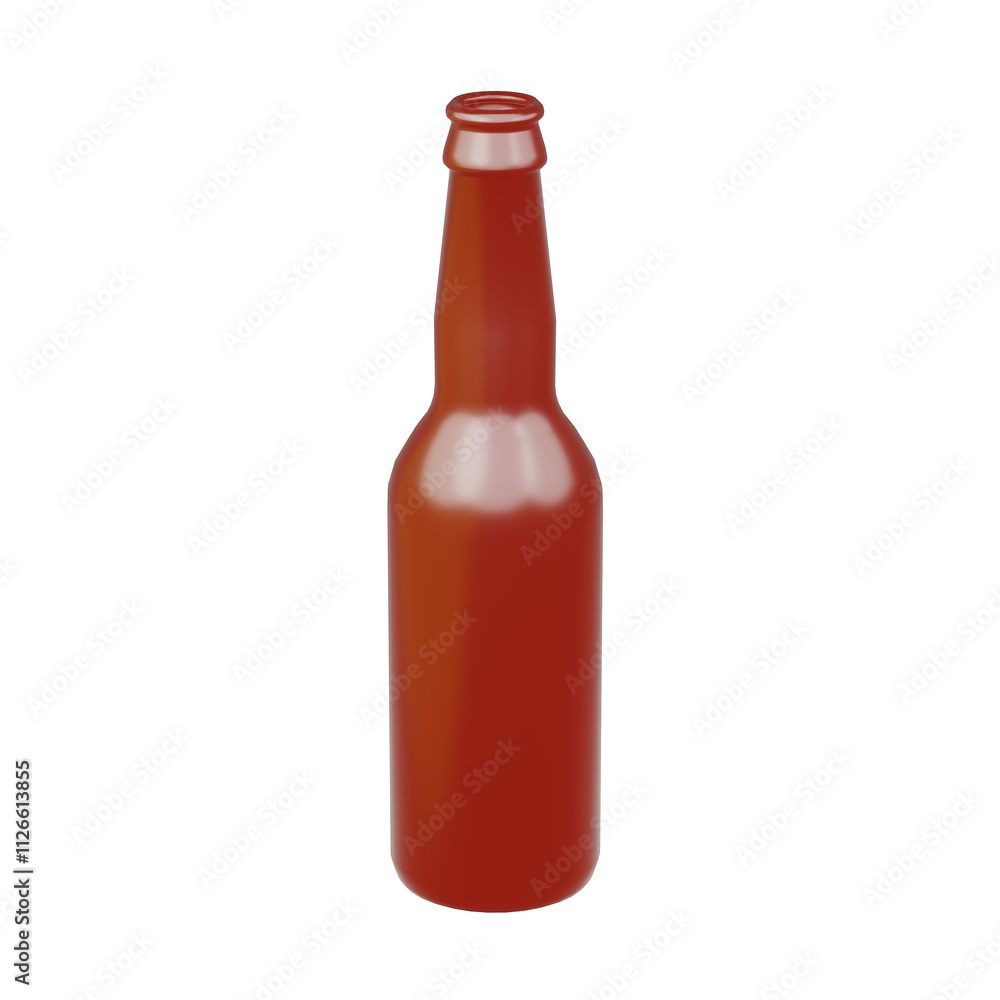 Bottle on white background. 3d render. Bottle on white background. 3d render.