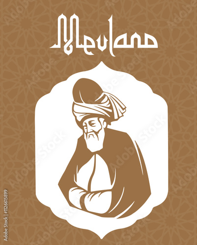 Mevlana Celaleddin-i Rumi Vector Design