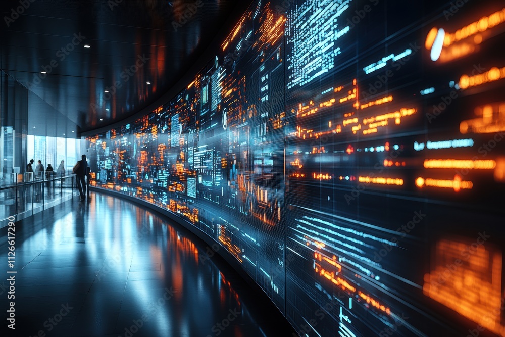 Futuristic Data Stream Corridor Futuristic Data Stream Corridor
