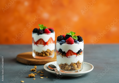Guilt-Free Greek Yogurt Parfait with Fresh Berries and Crunchy Granola