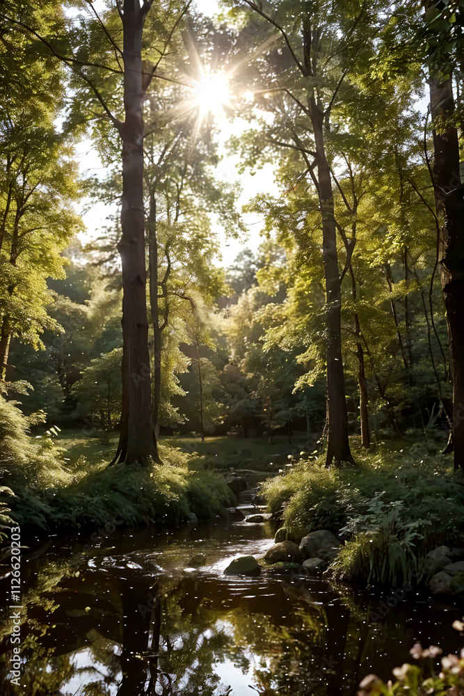 Obraz premium morning in the woods
