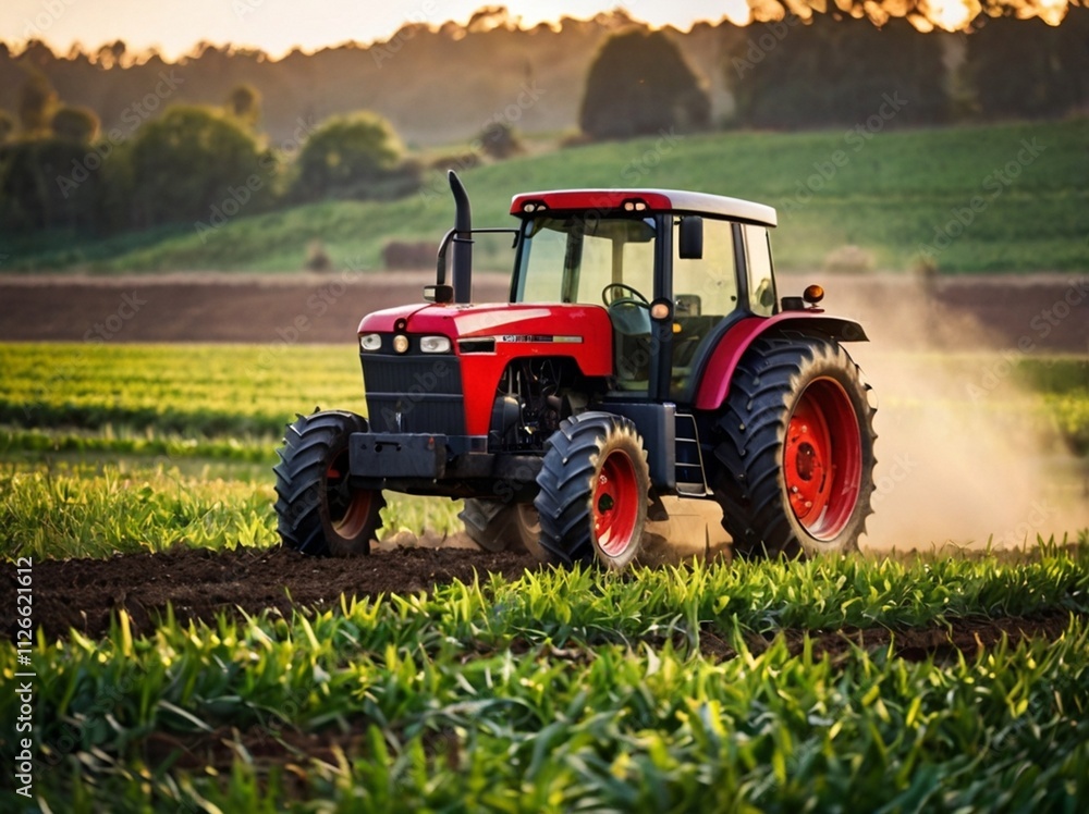 tractor in field tractor in field