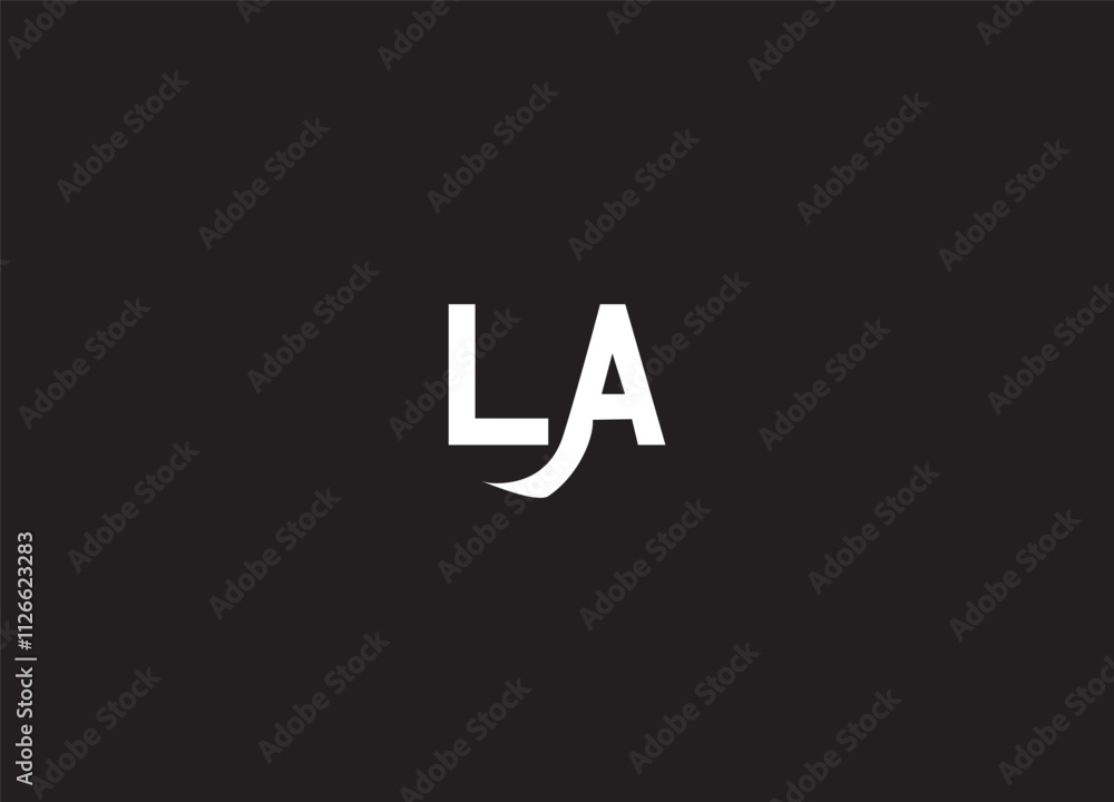 LA initial logo design and letter and monogram logo design LA initial logo design and letter and monogram logo design