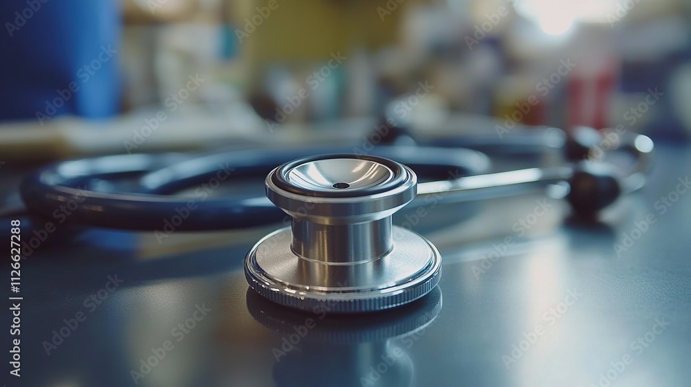 Close-up of a Stethoscope: Medical Equipment Close-up of a Stethoscope: Medical Equipment