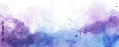 White light background banner with shades of purple and blue