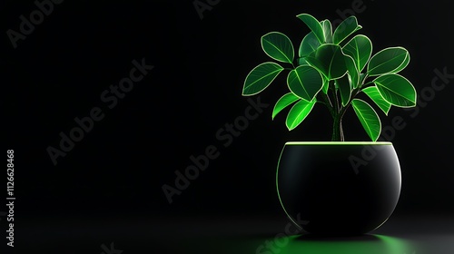 Brilliant Sapling Emerging from Darkness photo