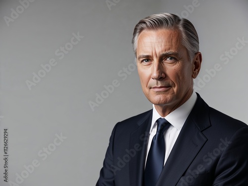 Handsome old man in a business suit- old businessman- professional business photography