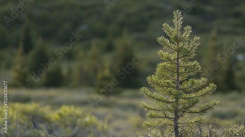 Lone Sapling Symbolizing Growth and Hope photo