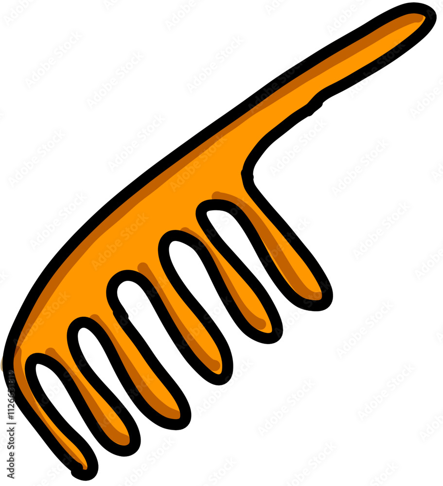 Fototapeta premium A Comb in yellow color 