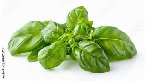 A fragrant basil, isolated on a white background 