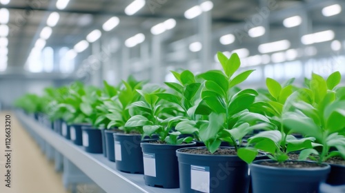 Wallpaper Mural Fully Equipped Indoor Plant Care Facility with Fluorescent Lights Torontodigital.ca