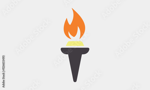 A fire torch art vector illustration art silhouette design