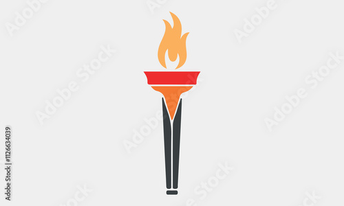 A fire torch art vector illustration art silhouette design