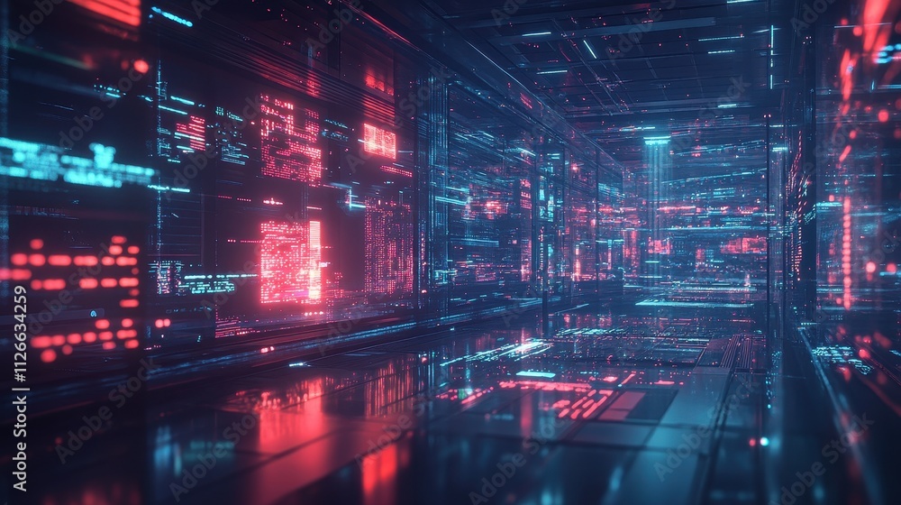 Futuristic Cyberpunk Cityscape with Neon Lights and Holographic Displays Futuristic Cyberpunk Cityscape with Neon Lights and Holographic Displays