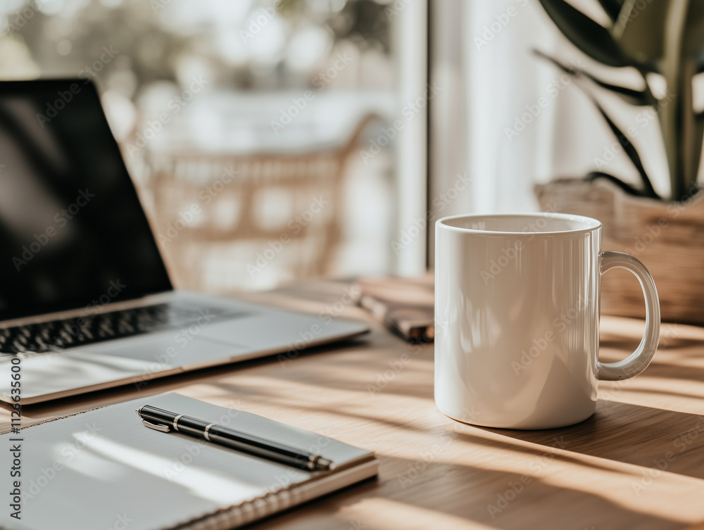 White Mug Mockup: Blank Ceramic Cup for Custom Designs - Isolated on Clean Background White Mug Mockup: Blank Ceramic Cup for Custom Designs - Isolated on Clean Background