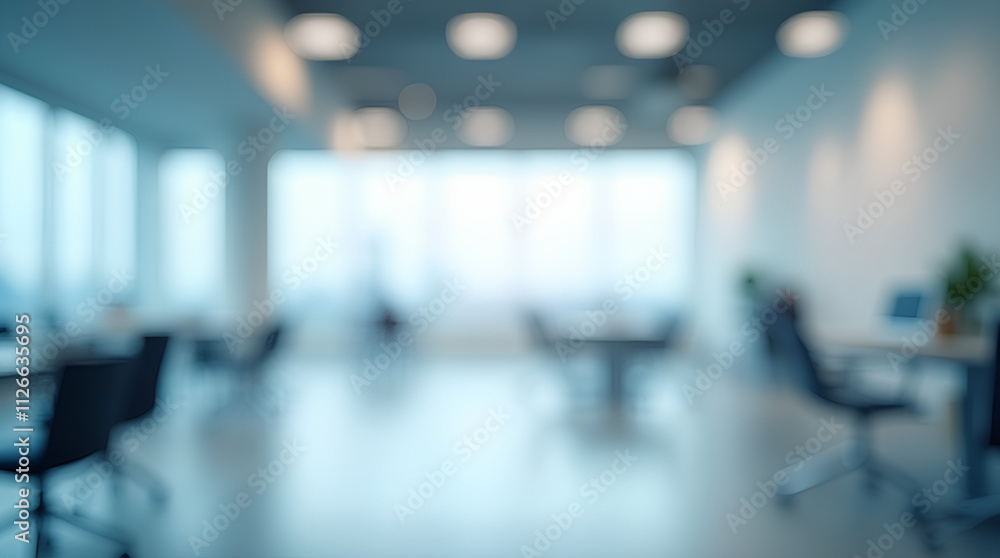 Blurred modern white and open space office interior Blurred modern white and open space office interior