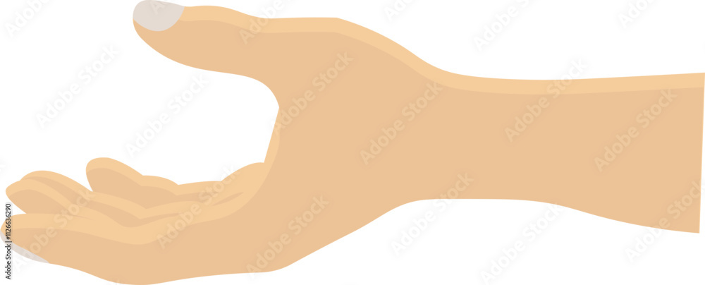 Illustration of Human Hand Reaching Out Gesture Illustration of Human Hand Reaching Out Gesture
