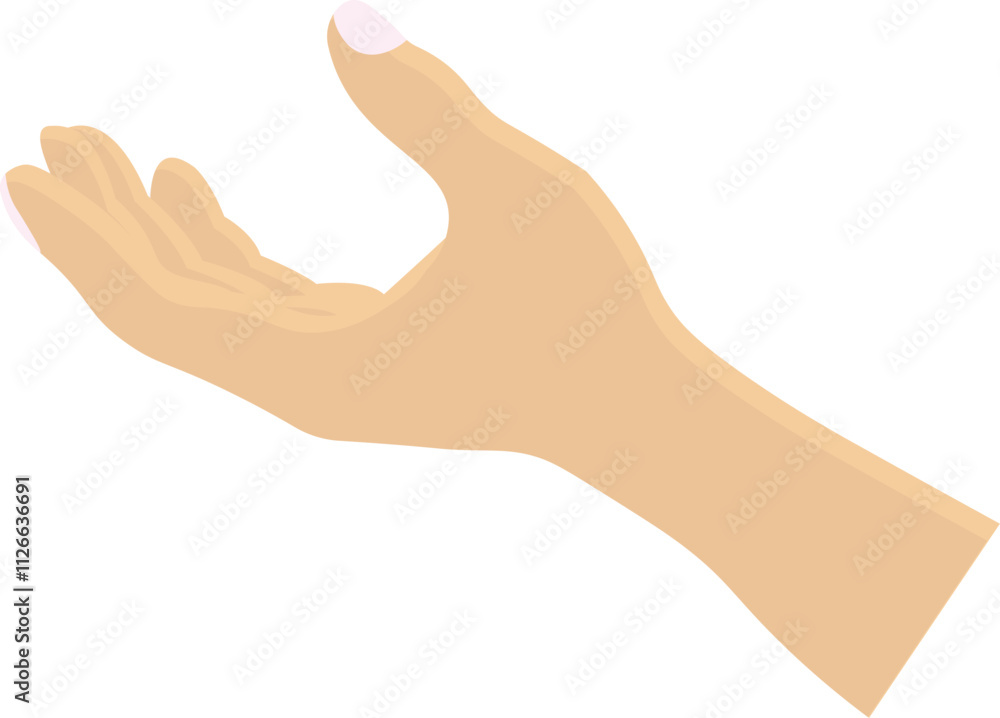 Illustration of Human Hand Reaching Out Gesture Illustration of Human Hand Reaching Out Gesture