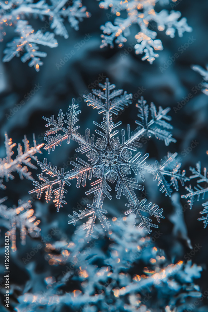 Beautiful Winter Background with macro view of Snowflakes - Elegant and Serene Seasonal Scene Perfect for Holiday Designs, Festive Themes, and Winter Wonderland Concepts Beautiful Winter Background with macro view of Snowflakes - Elegant and Serene Seasonal Scene Perfect for Holiday Designs, Festive Themes, and Winter Wonderland Concepts