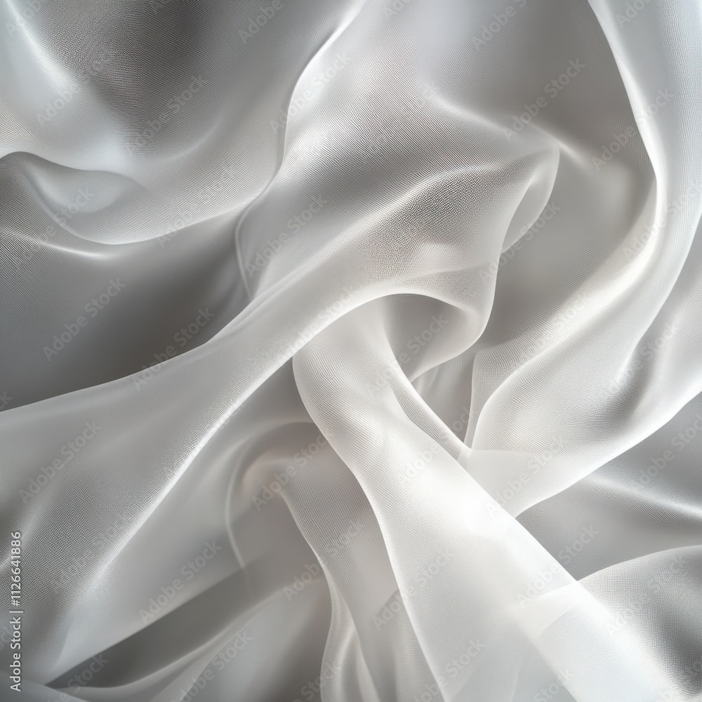 Obraz premium soft white fabric texture for elegant backgrounds