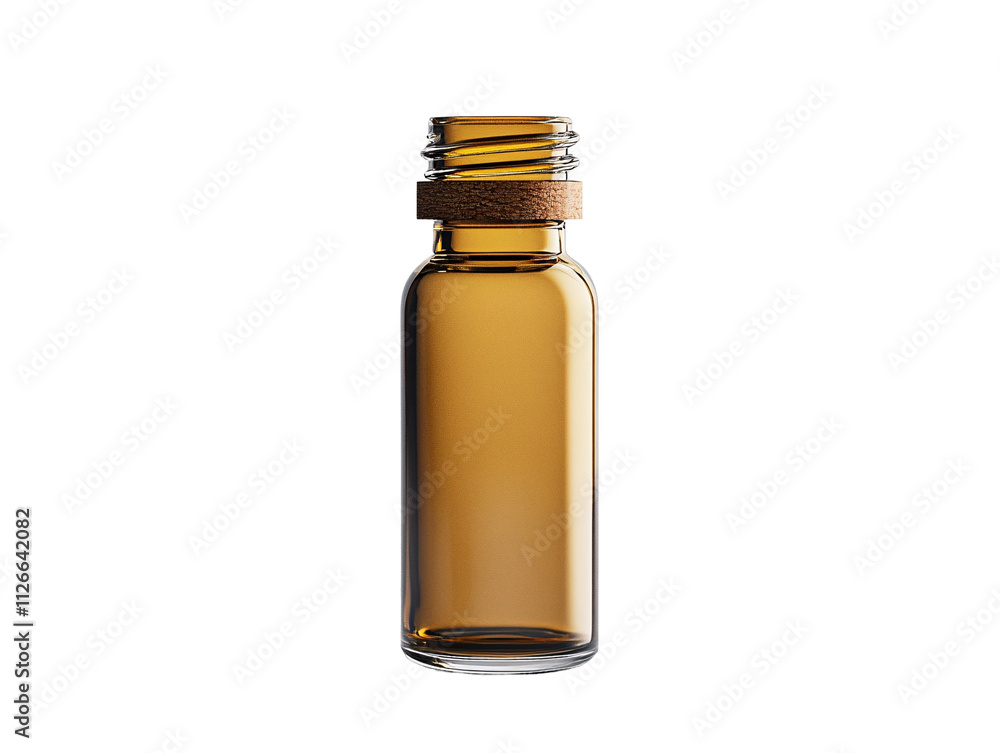 a small glass bottle with a cork a small glass bottle with a cork