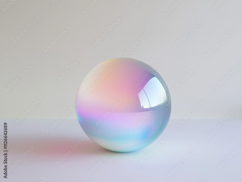 Obraz premium iridescent sphere on a minimalistic background