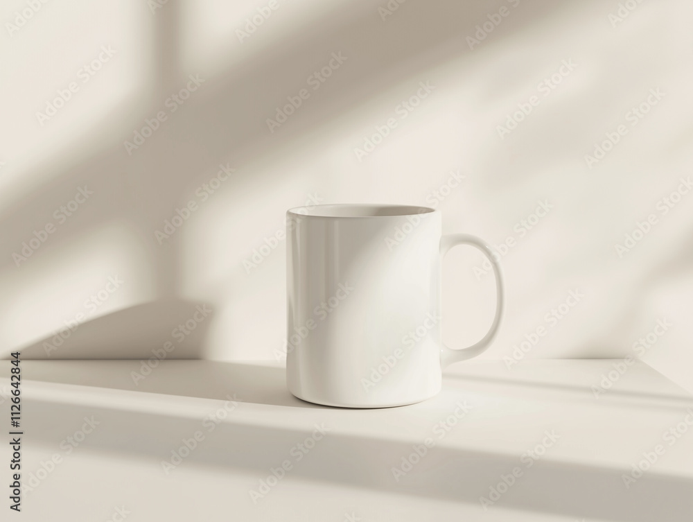 White Mug Mockup: Blank Ceramic Cup for Custom Designs - Isolated on Clean Background White Mug Mockup: Blank Ceramic Cup for Custom Designs - Isolated on Clean Background