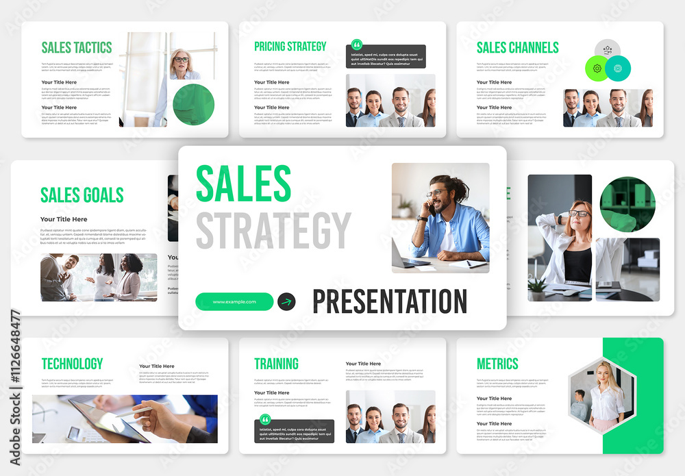 Sales Strategy Presentation Template Stock Template | Adobe Stock