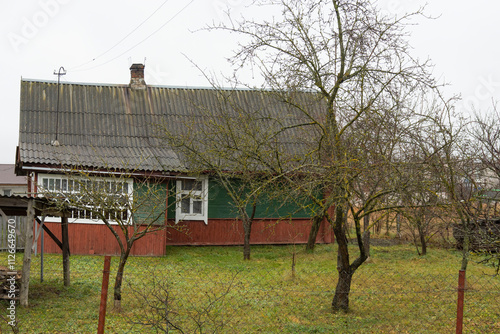 Old rural architecture in Belarus photo