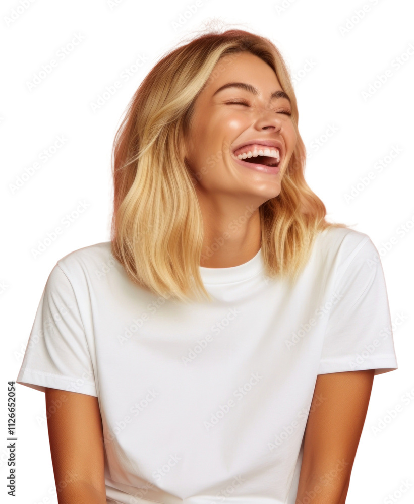 PNG A woman talking to someone laughing t-shirt adult. PNG A woman talking to someone laughing t-shirt adult.