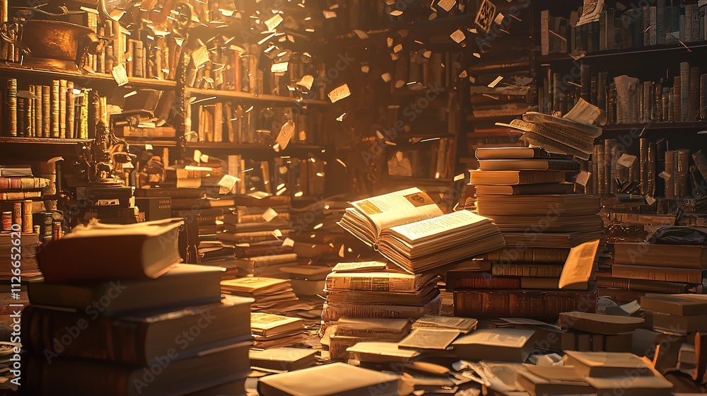 World of Books Concept: Mixed Media in 16K Resolution World of Books Concept: Mixed Media in 16K Resolution