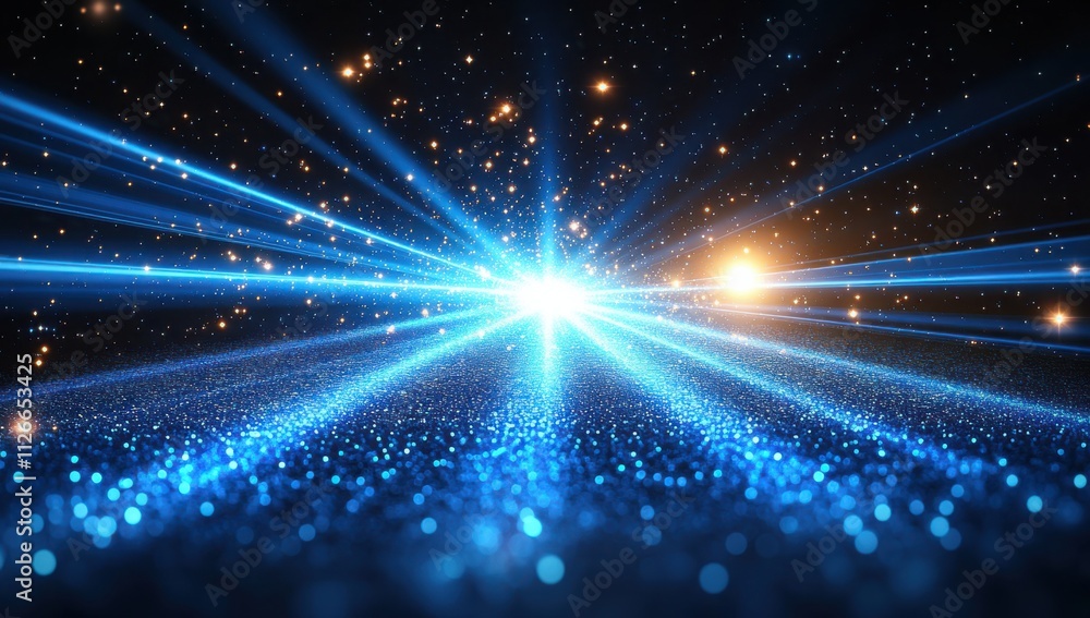 A tunnel with lights shining on it A tunnel with lights shining on it