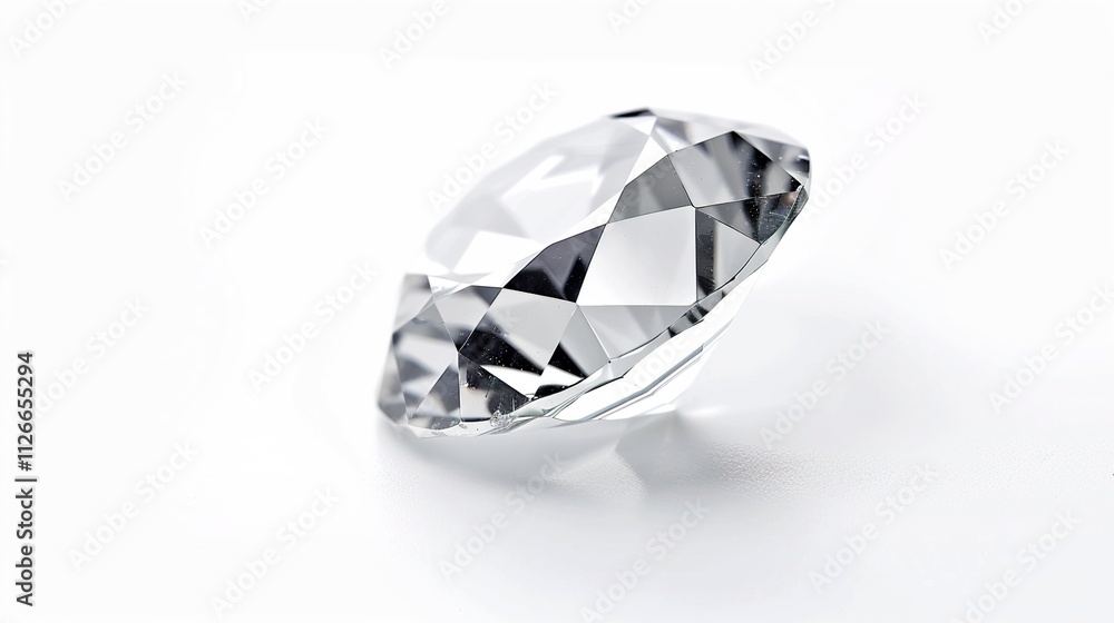 Fototapeta premium Diamond ring isolated on white background