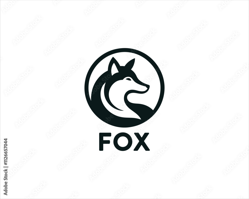 Black Fox logo design icon symbol vector illustration. Black Fox logo design icon symbol vector illustration.