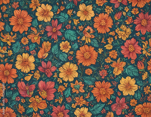 seamless pattern with flowers