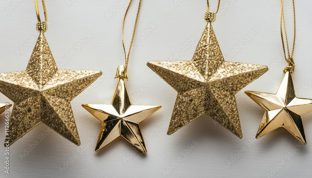 Elegant Gold Stars Christmas Decorations on a White Transparent Background - Perfect for Holiday Crafts, Festive Designs, and Seasonal Celebrations Elegant Gold Stars Christmas Decorations on a White Transparent Background - Perfect for Holiday Crafts, Festive Designs, and Seasonal Celebrations