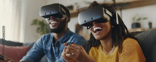 Couple Enjoying Immersive V...