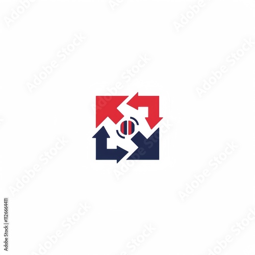 Trade and Global Commerce Icon Logo – Export and Import Exchange Design