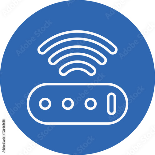 IoT Gateway line circle icon